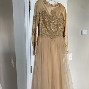 Long sleeve evening gown!